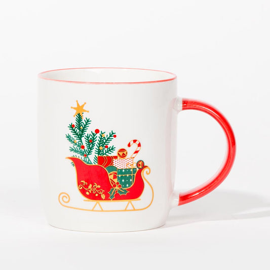 SANTA Sleigh Christmas Mug