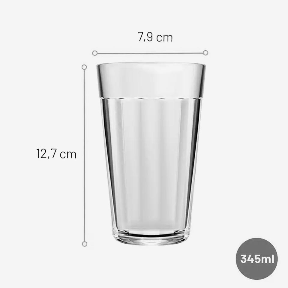 Conjunto de 12 Copos TUMBLER AMERICANO 34.5cl