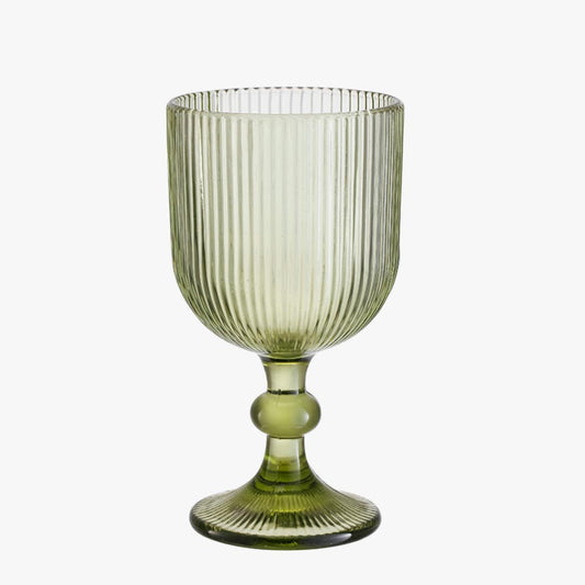Conjunto de 6 Copos RIBBED Verde 24cl