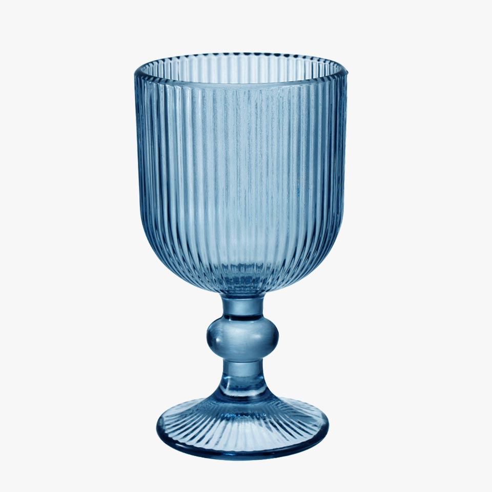 Conjunto de 6 Copos RIBBED Azul 35cl