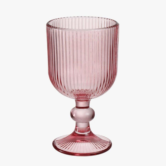 Conjunto de 6 Copos RIBBED Rosa 35cl