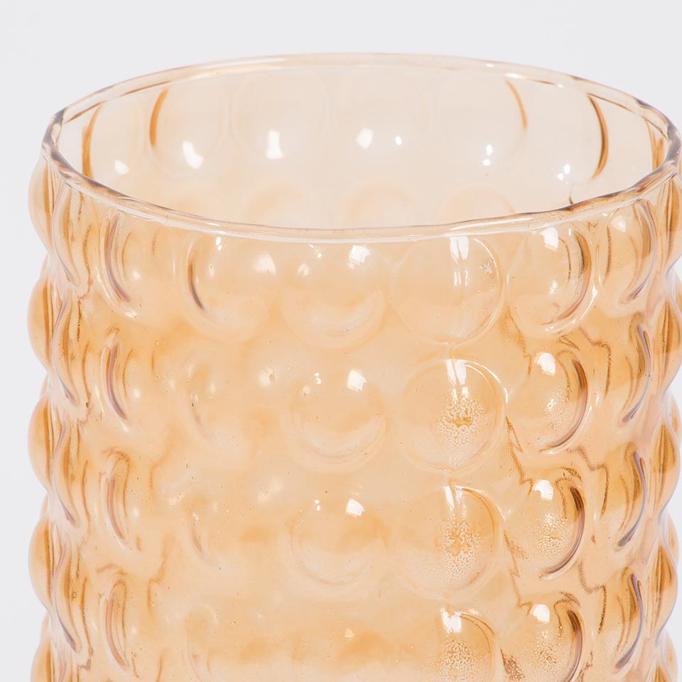 Amber Bubble Jar D. 13x25cm