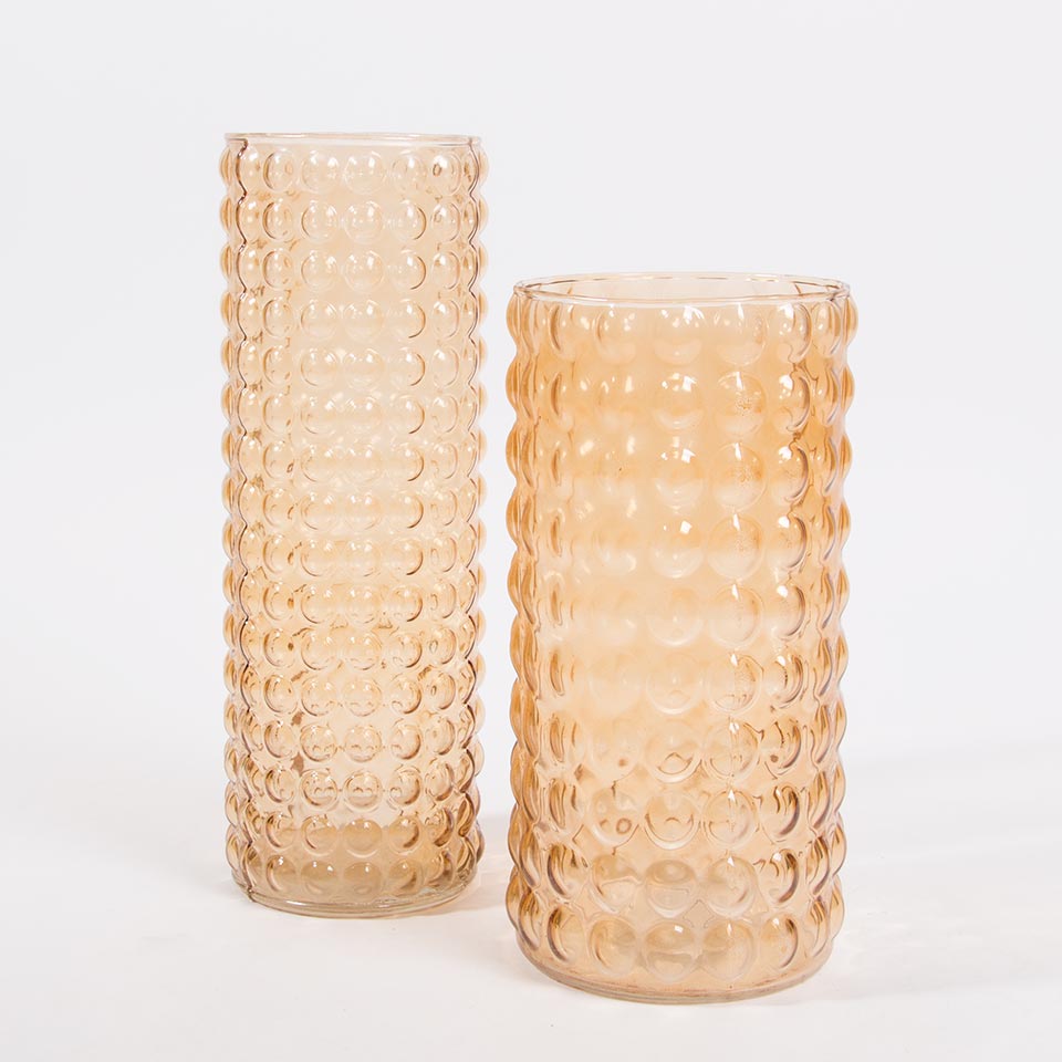 Amber Bubble Jar D. 13x25cm