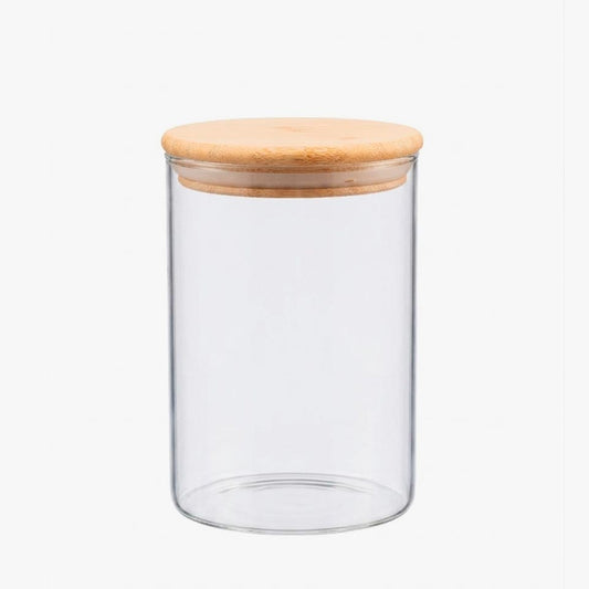 Frasco de vidro NATURE BAMBU Redondo 1L