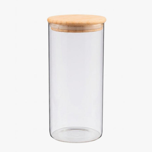 Frasco de vidro NATURE BAMBU Redondo 1,5L