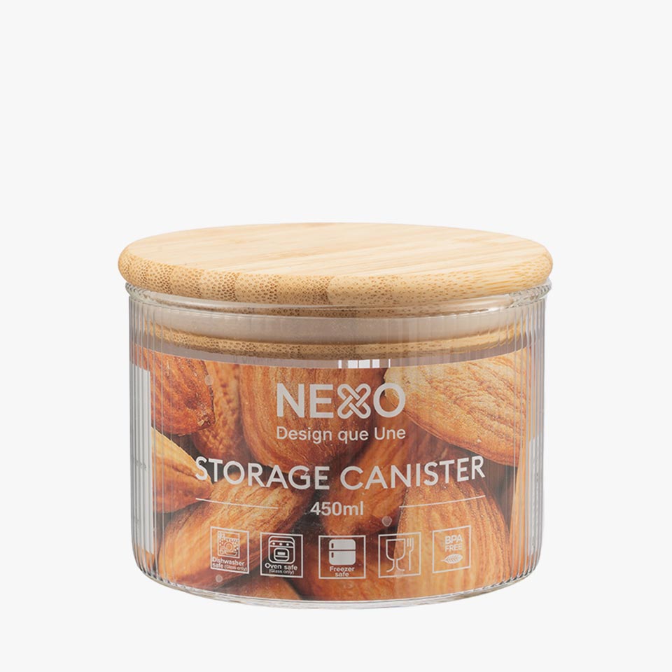 Frasco de vidro NATURE BAMBU Nervuras 45cl