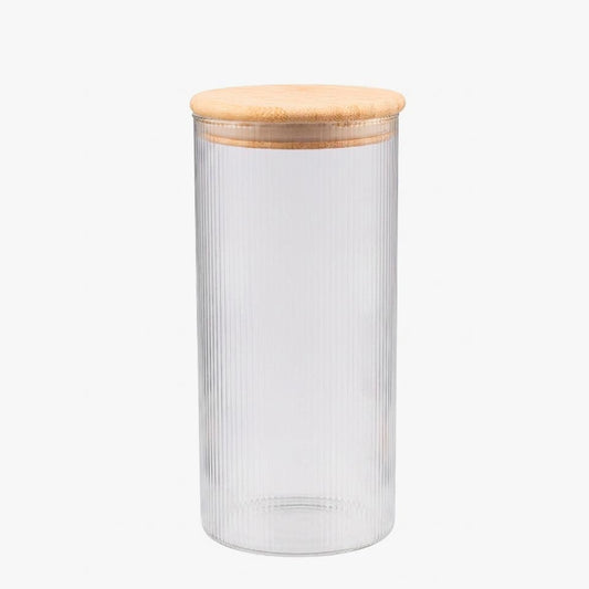 Frasco de vidro NATURE BAMBU Nervuras 1,5L