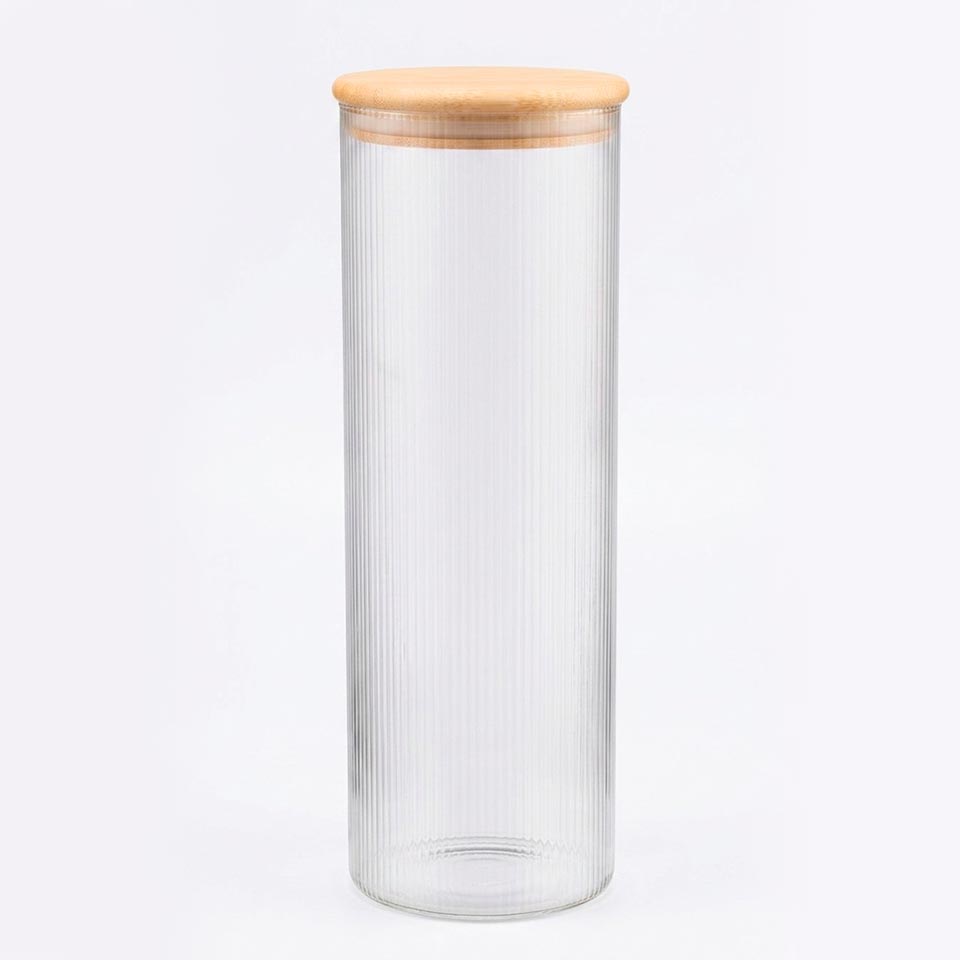Frasco de vidro NATURE BAMBU Nervuras 2L