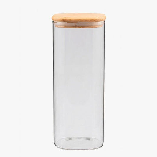 Frasco de vidro NATURE BAMBU Quadrado 2L