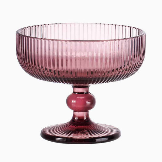 Conjunto 6 Taças de Sobremesa RIBBED Rosa 26cl