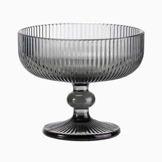 Conjunto 6 Taças de Sobremesa RIBBED Cinza 26cl