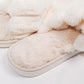 FLUFFY Ivory Slippers