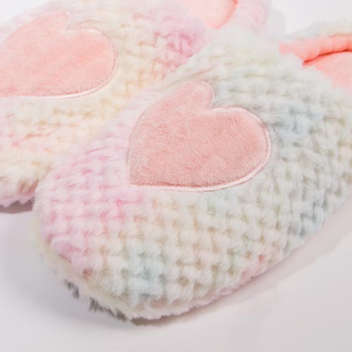 Pink RAINBOW HEART Slippers