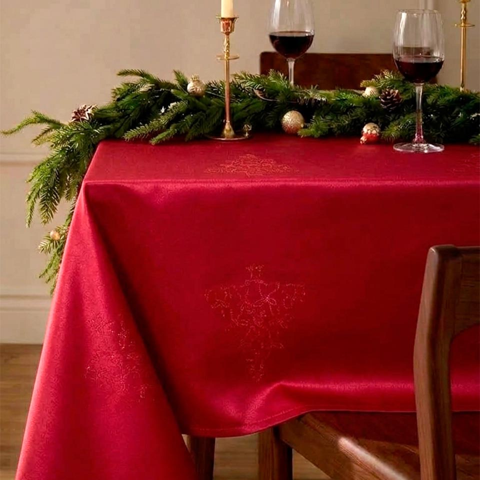 ALMÉA Red Tablecloth 140x200cm