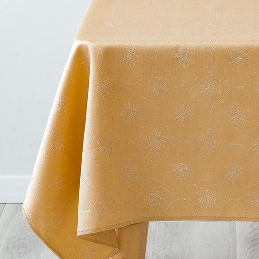 Toalha de Mesa FESTIVE Dourada Com Flocos 140x250cm