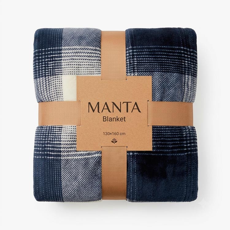 Manta KILT Azul 130x160cm