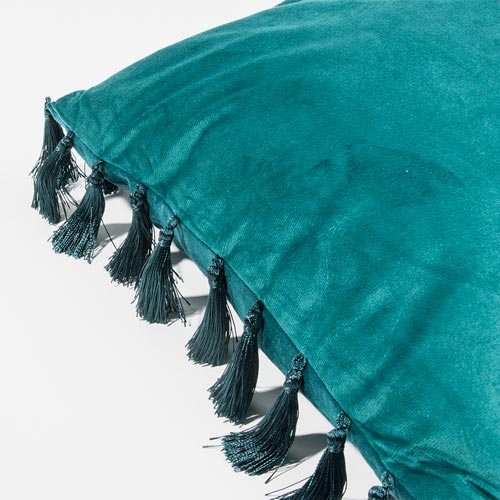 Almofada Decorativa FRANGE Azul Esverdeado 45x45cm