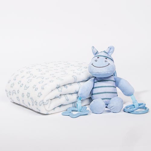 Manta com Brinquedo de Primeira Atividade BLUE HIPPO