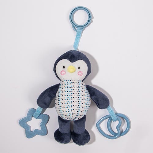 Manta com Brinquedo de Primeira Atividade DARK NAVY PENGUIN