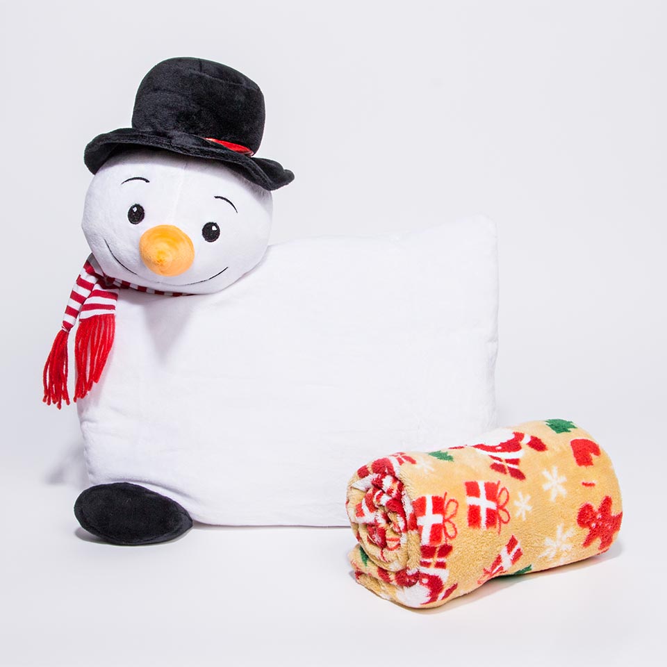 SNOWMAN Blanket with Pillow