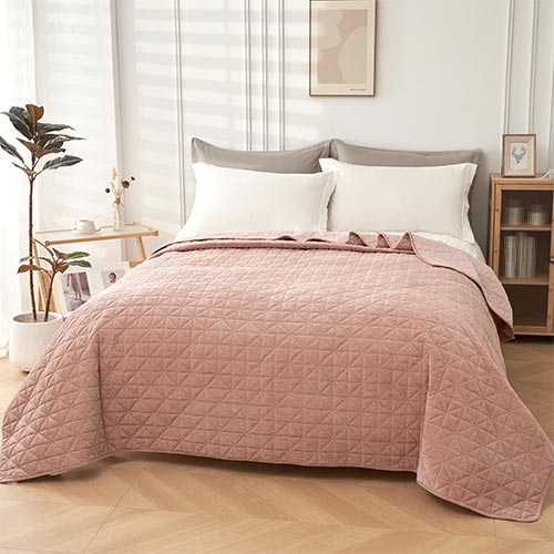 BOMBAZINE Pink Bedspread 220x240cm