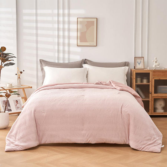 Pink PADDED bedspread 220x240cm