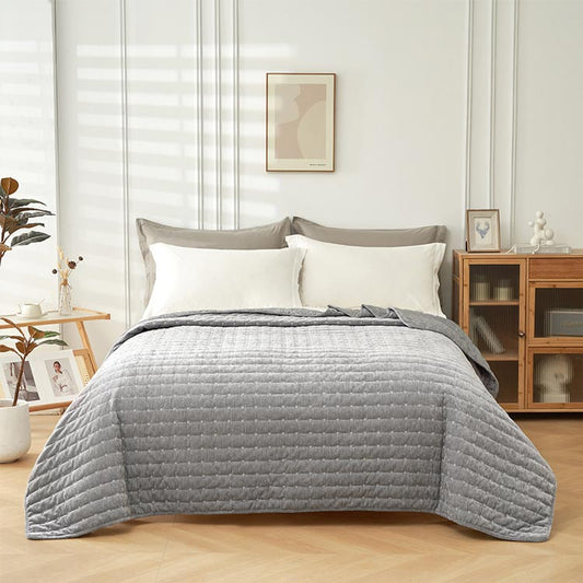 SOFTY Grey Bedspread 220x240cm