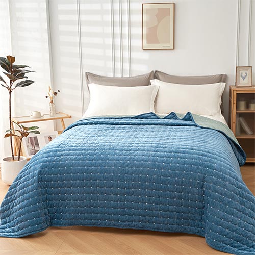 SOFTY Blue Bedspread 220x240cm