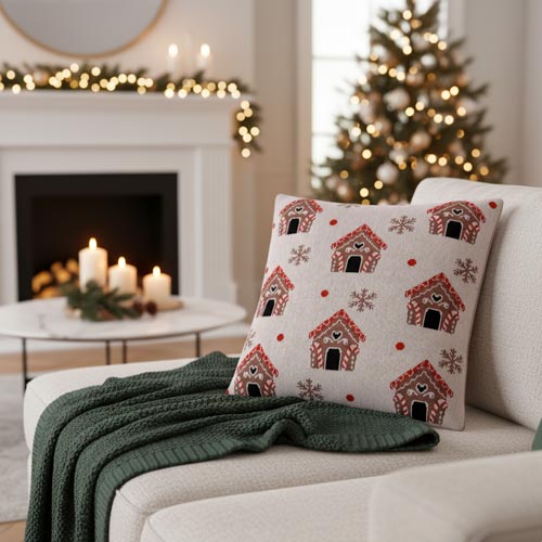 Almofada Decorativa SNOW HOUSE 50x50cm