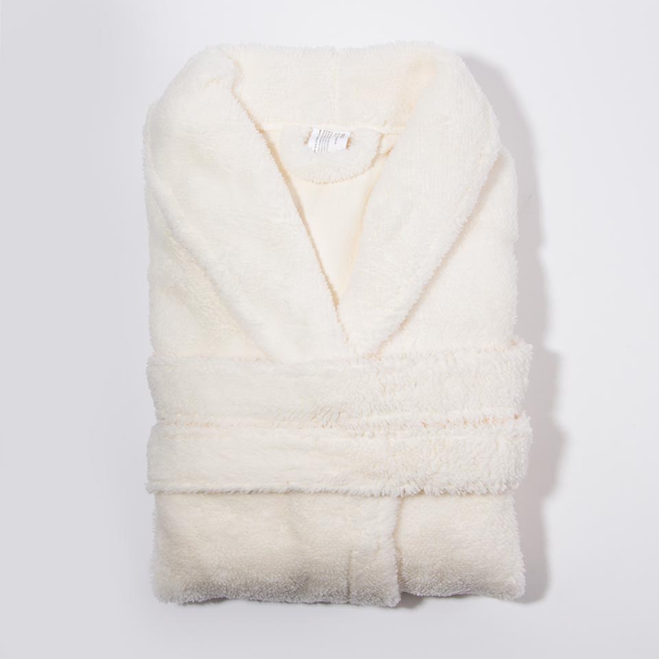 KOBERS Ivory Women's Bathrobe L/XL