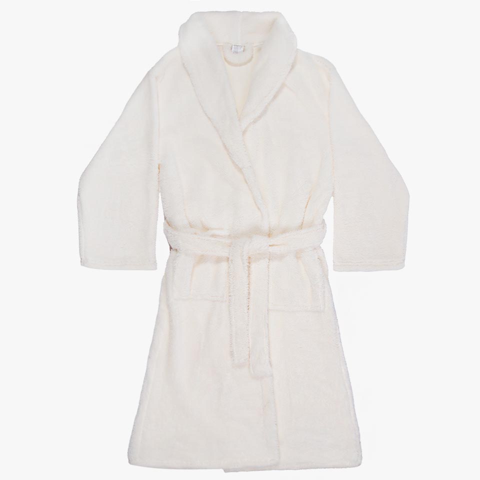 KOBERS Ivory Women's Bathrobe L/XL