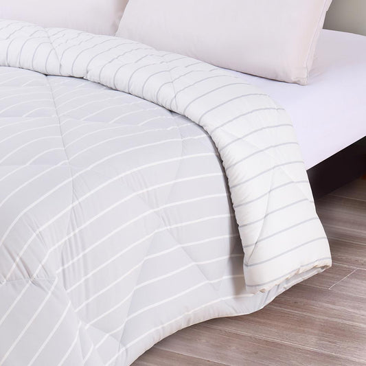 Edredão Reversível STRIPES 160x220cm Cinza