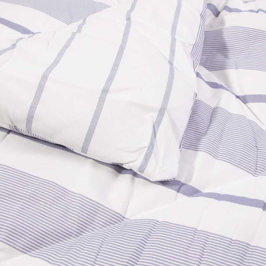 Edredão Reversível STRIPES 160x220cm Cinza