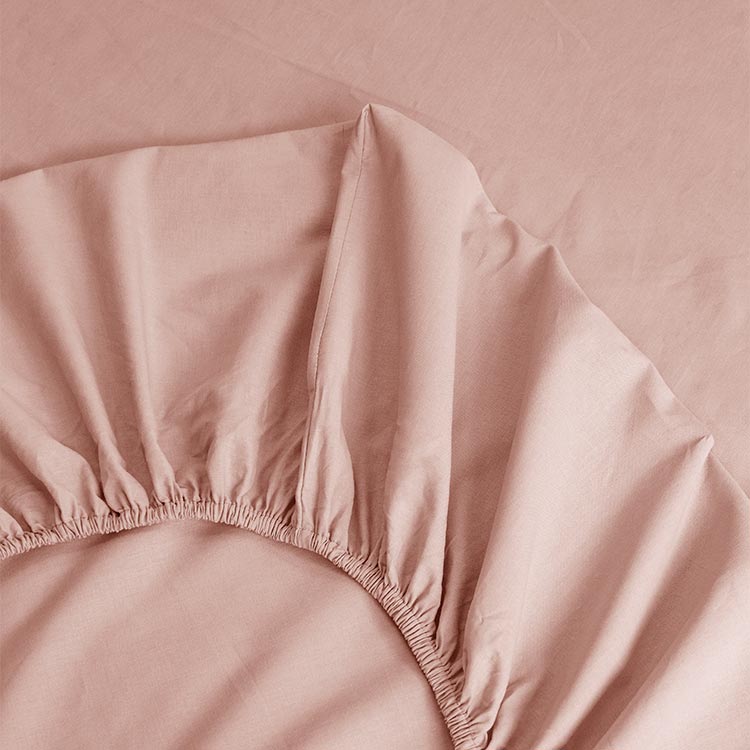 Lençol de baixo ajustável KATA Rosa 105x200cm