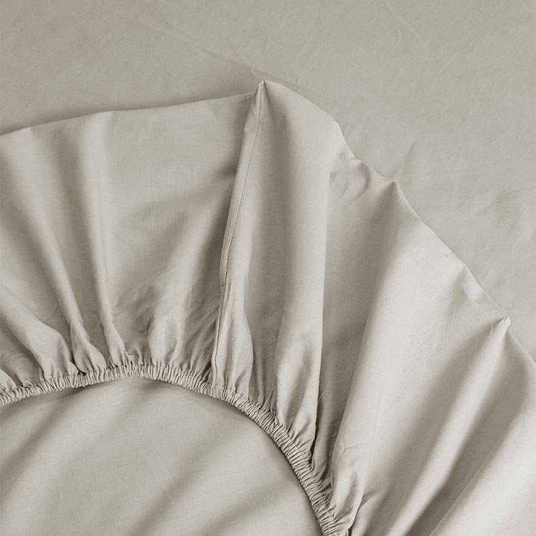 Lençol de baixo ajustável KATA Cinza Claro 120x200cm
