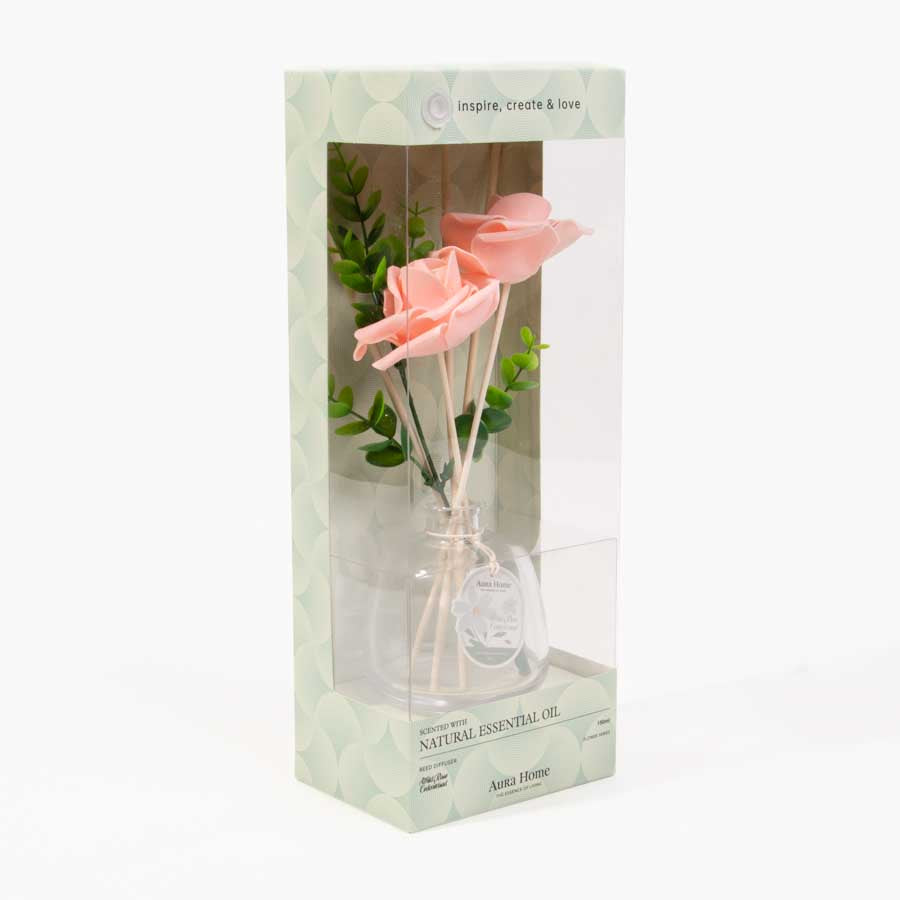 Difusor de Aroma com Flor Decorativa ROSA e CEDRO 150ml