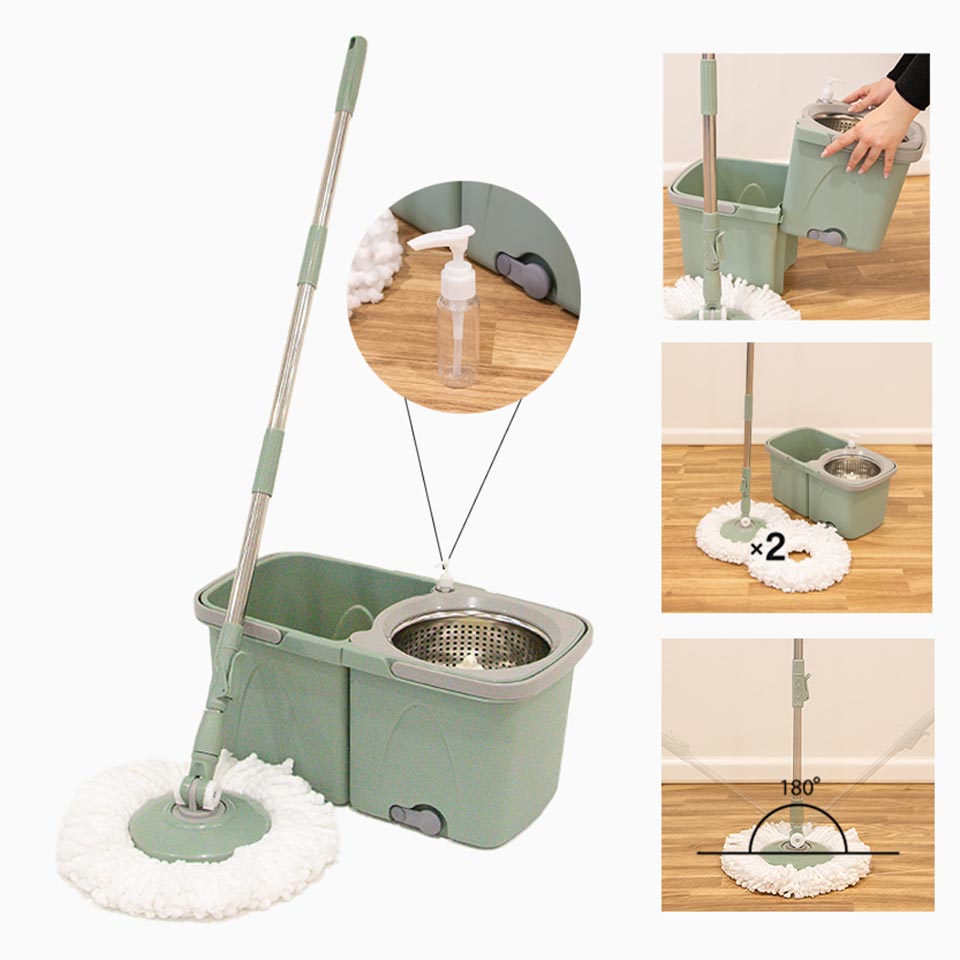 KIREI Rotary Mop Bucket Set
