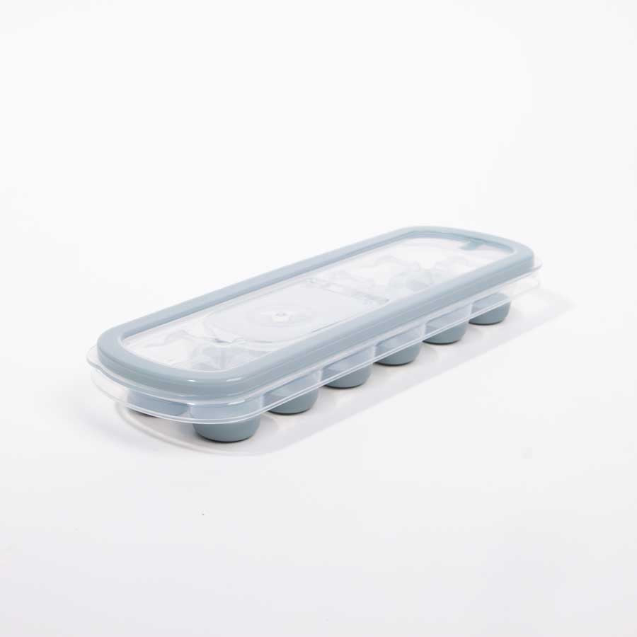 Forma de Gelo com Tampa em Silicone ICE Azul