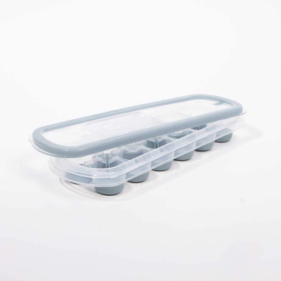 Forma de Gelo com Tampa em Silicone ICE Azul
