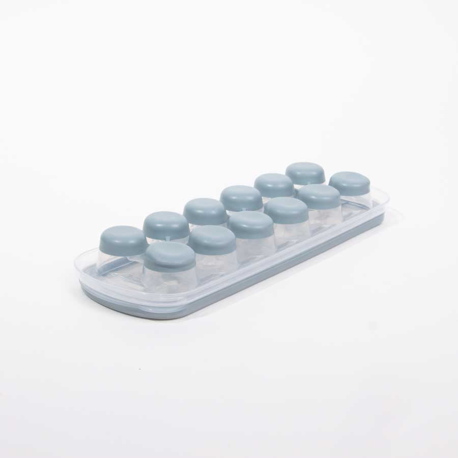 Forma de Gelo com Tampa em Silicone ICE Azul