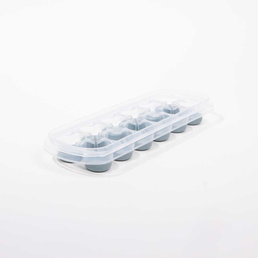 Forma de Gelo com Tampa em Silicone ICE Azul