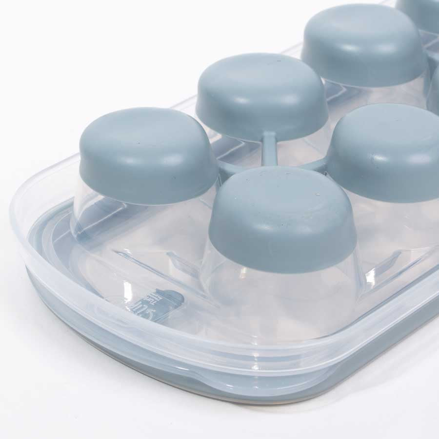 Forma de Gelo com Tampa em Silicone ICE Azul