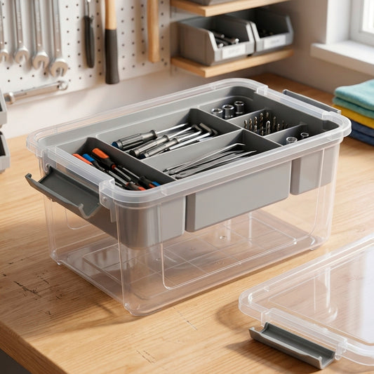 Caixa de Arrumação VARNO Cinza 5L