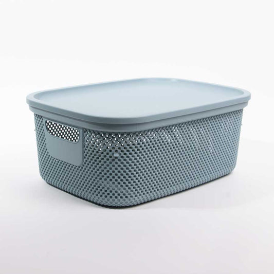 Caixa CESTINO com Tampa Azul 12L