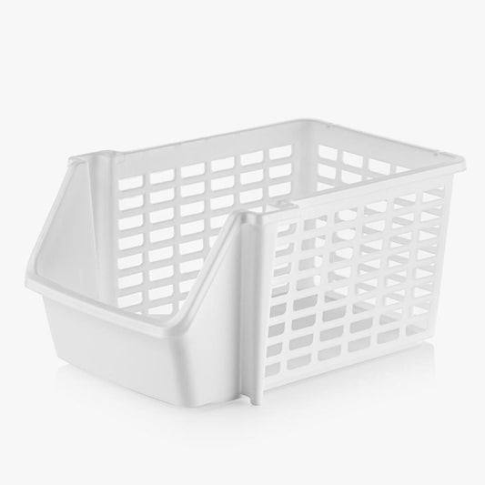 STAGE Stackable Basket White