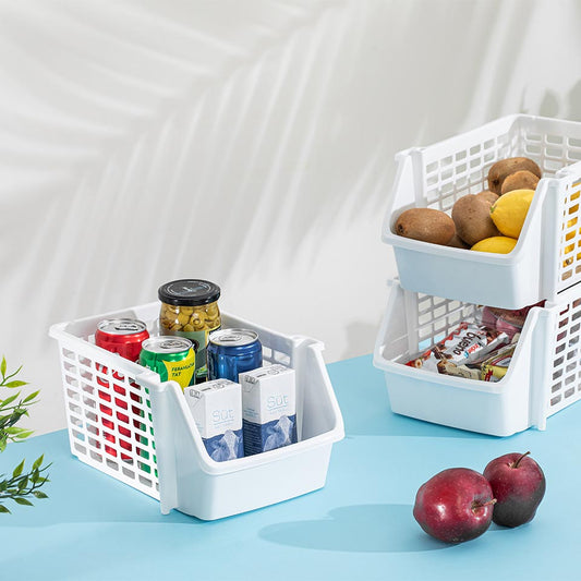 STAGE Stackable Basket White