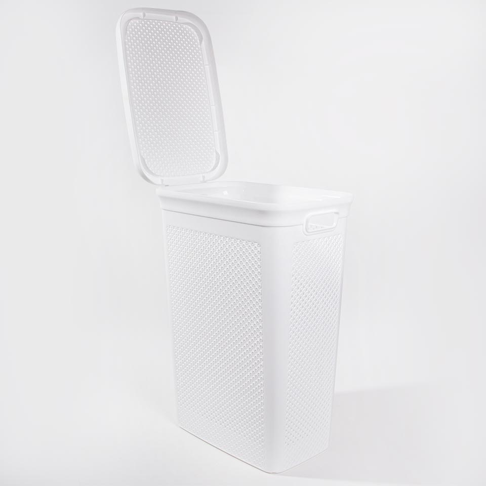 Cesto de Roupa DIAMOND Branco 48L