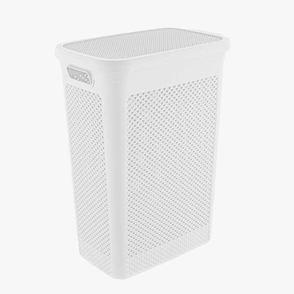 Cesto de Roupa DIAMOND Branco 48L