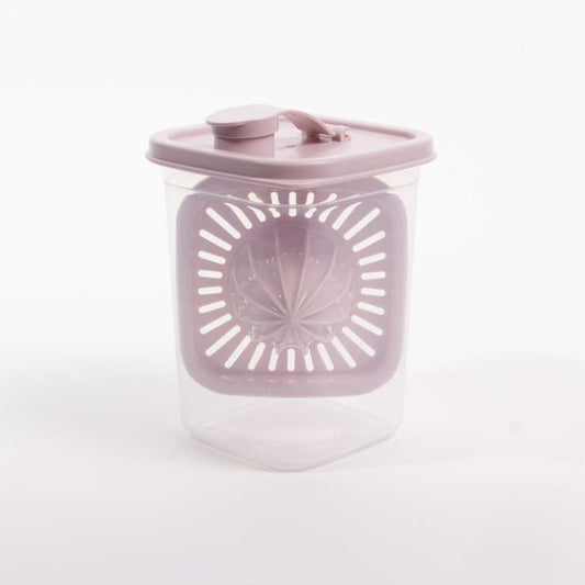 Garrafa com Espremedor e Escorredor AROA Rosa 1L