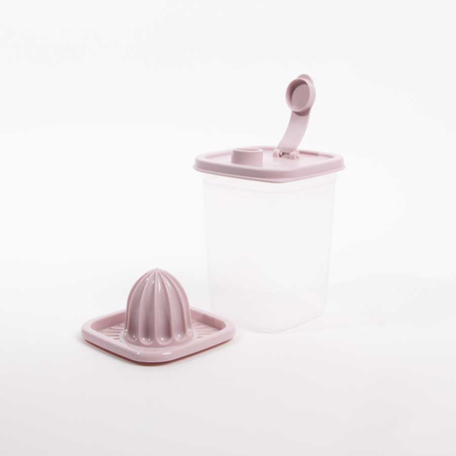 Garrafa com Espremedor e Escorredor AROA Rosa 1L